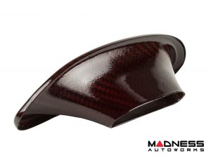 FIAT 500 ABARTH Headrest Inserts - Carbon Fiber (4pc set) - Red Candy